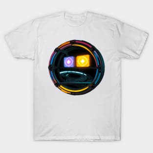 blacky colored Artificial face T-Shirt